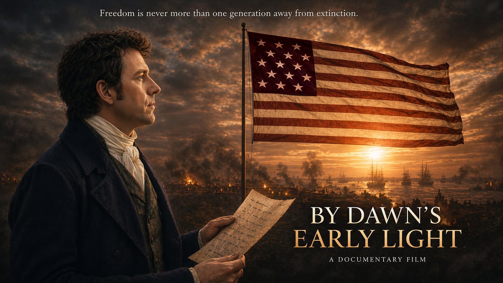 By Dawn’s Early Light — a documentary film. Tagline: freedom is never more than one generation away from extinction.